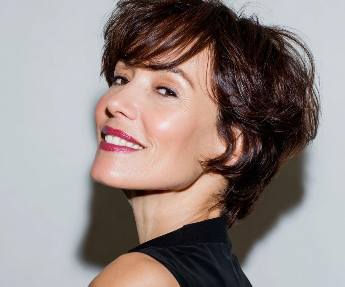 Kort Bruin Gelaagd Haar