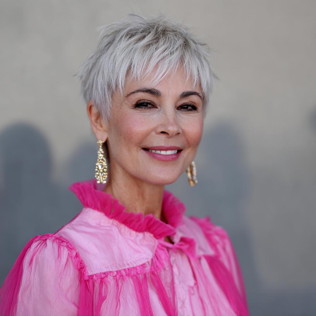 Zilvergrijze Getextureerde Pixie