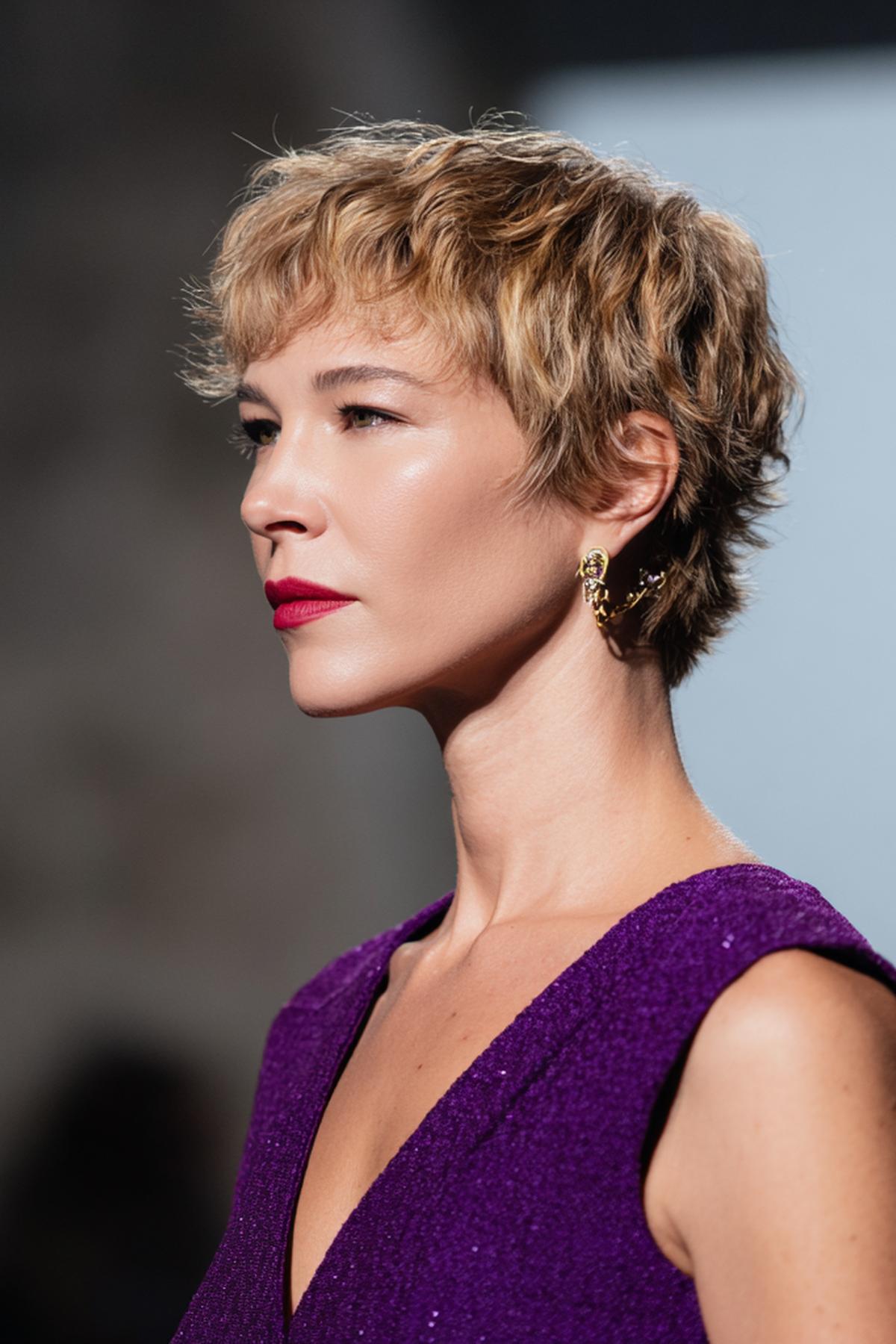 Korte Blonde Pixie Met Pony