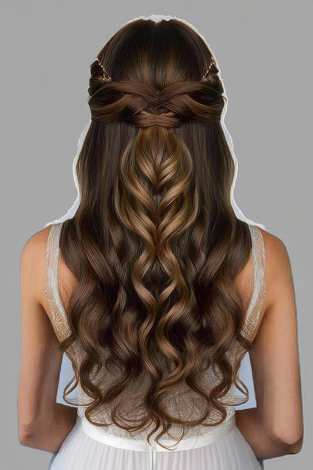 Gevlochten Half-Down Stijl