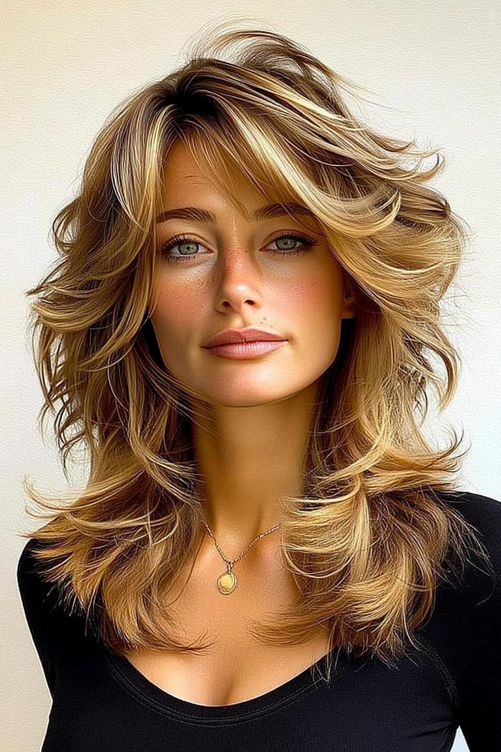 Krullend haar met lagen