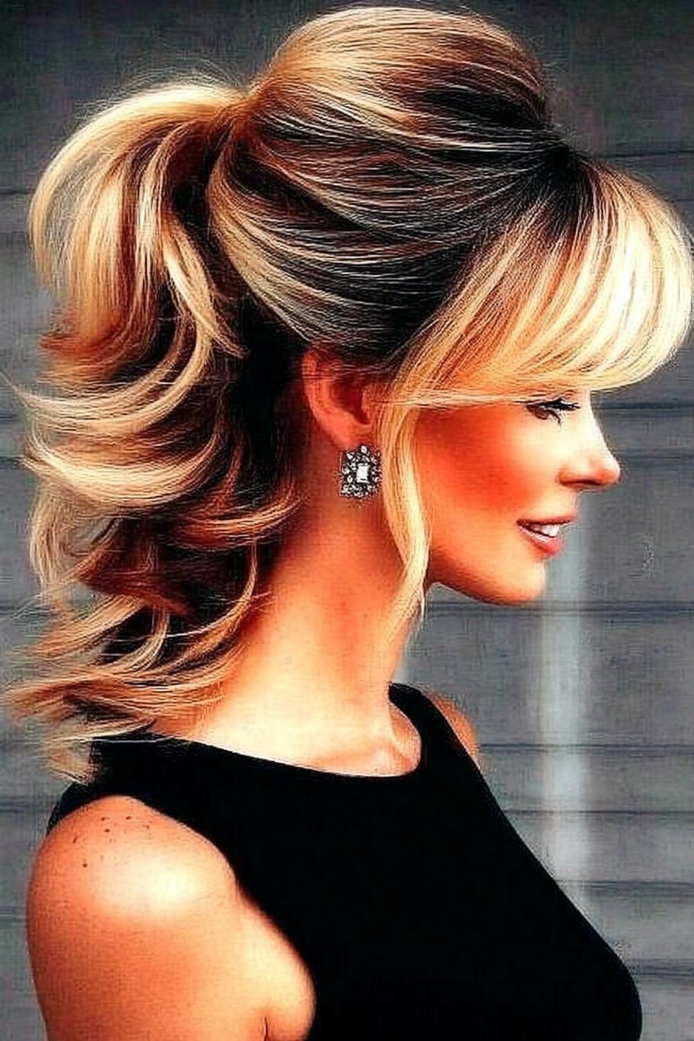 Pony met gelaagd haar