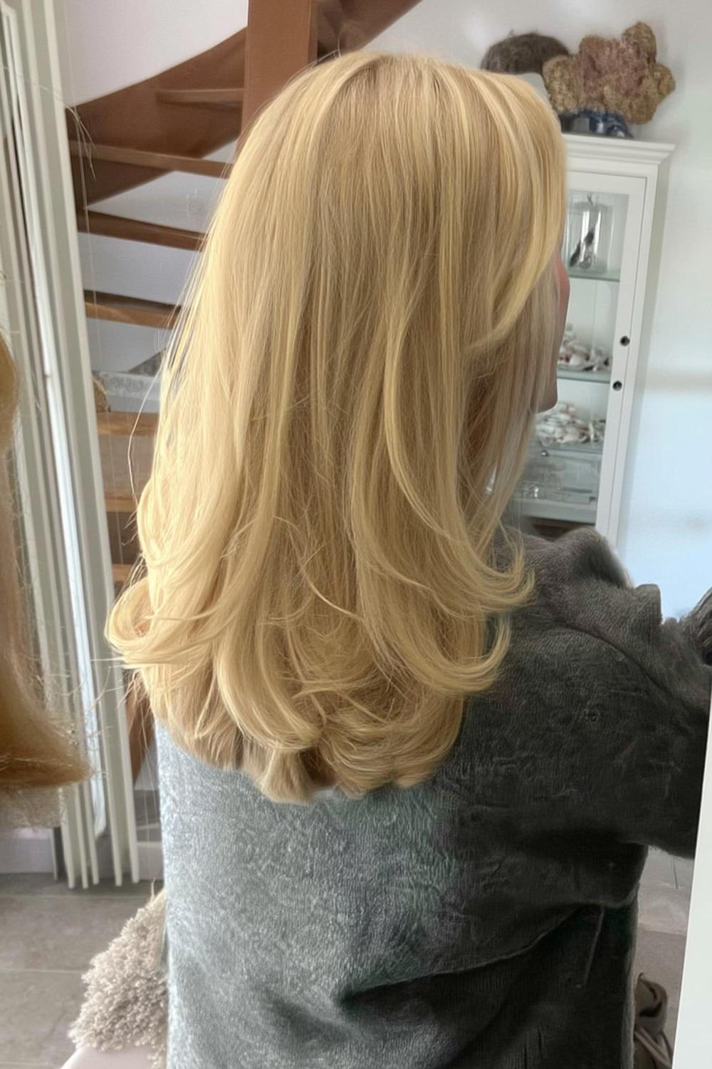 Blonde laagjes met volume