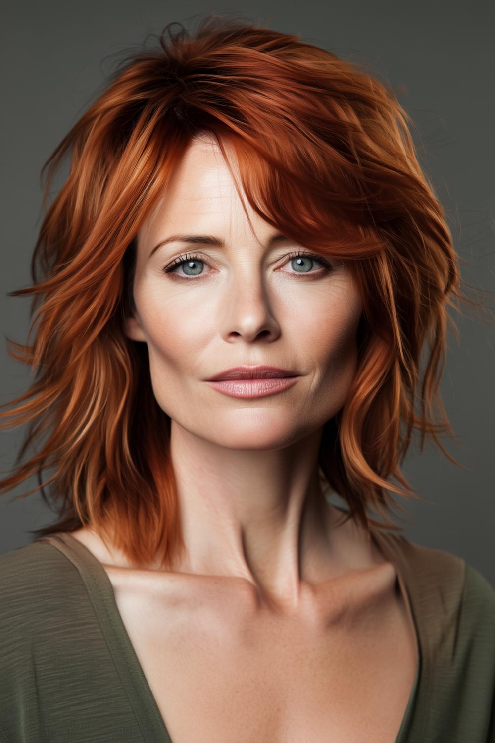 Roodbruin met textuur