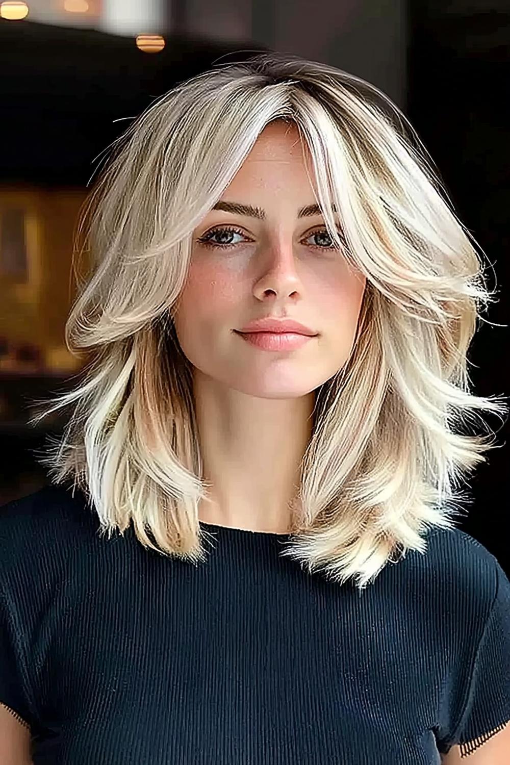 Blonde bob met textuur
