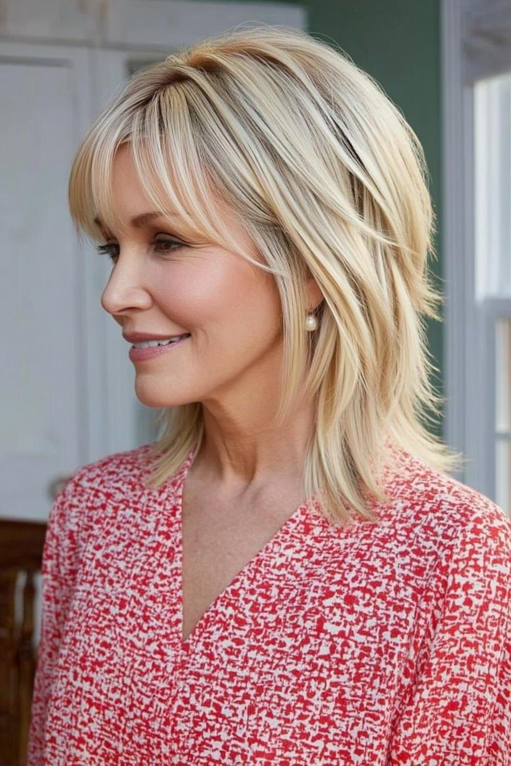 Blonde krullen met volume