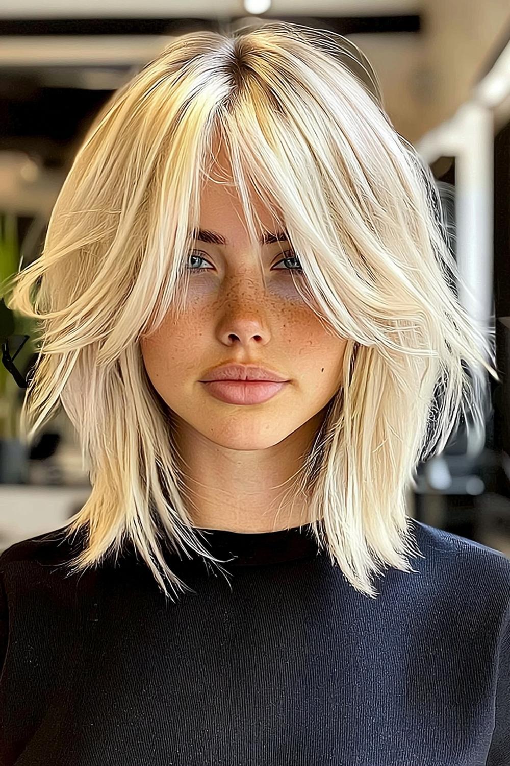 Bruine bob met lagen