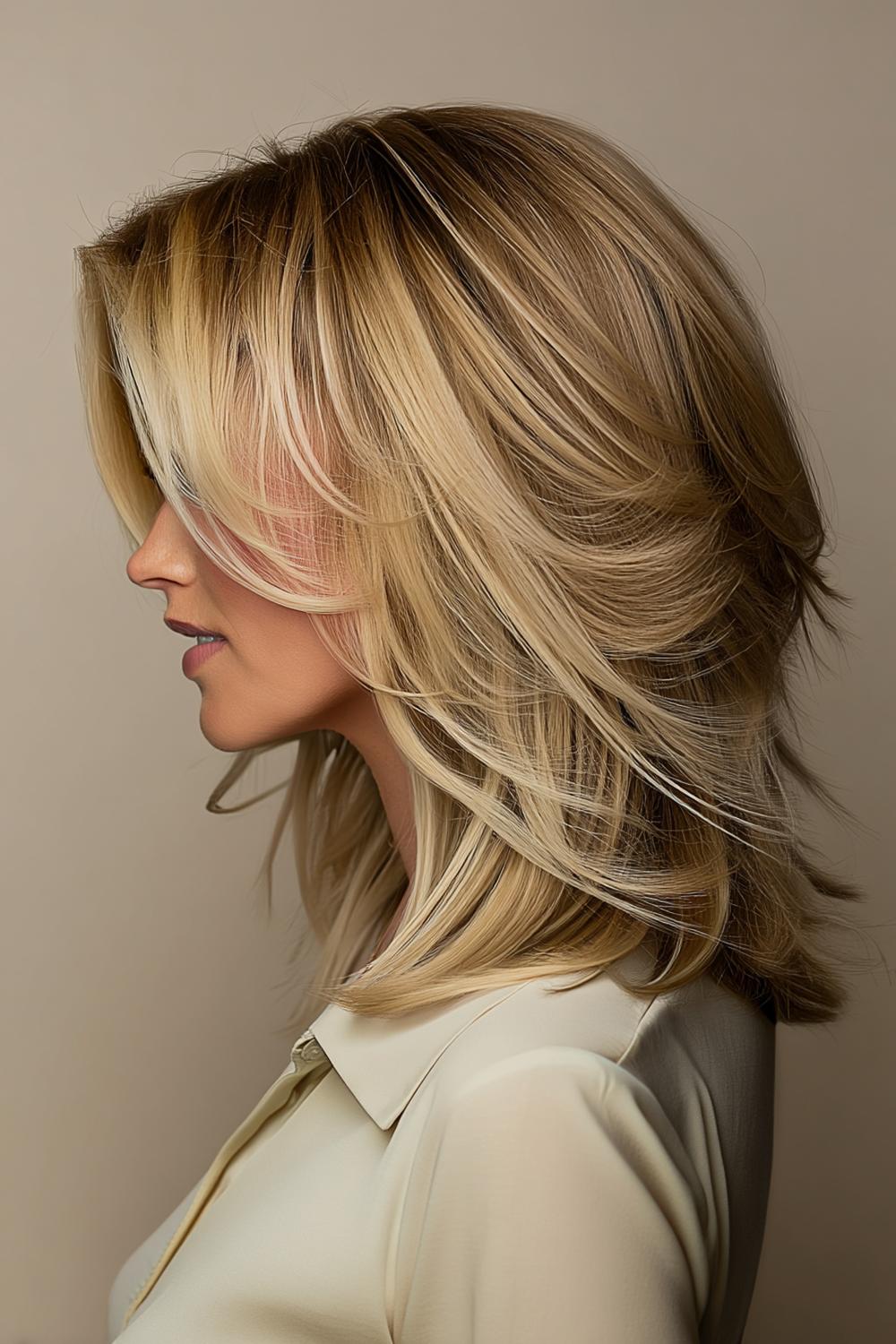 33 Gelaagde Kapsels voor Halflang Dik Haar met Volume