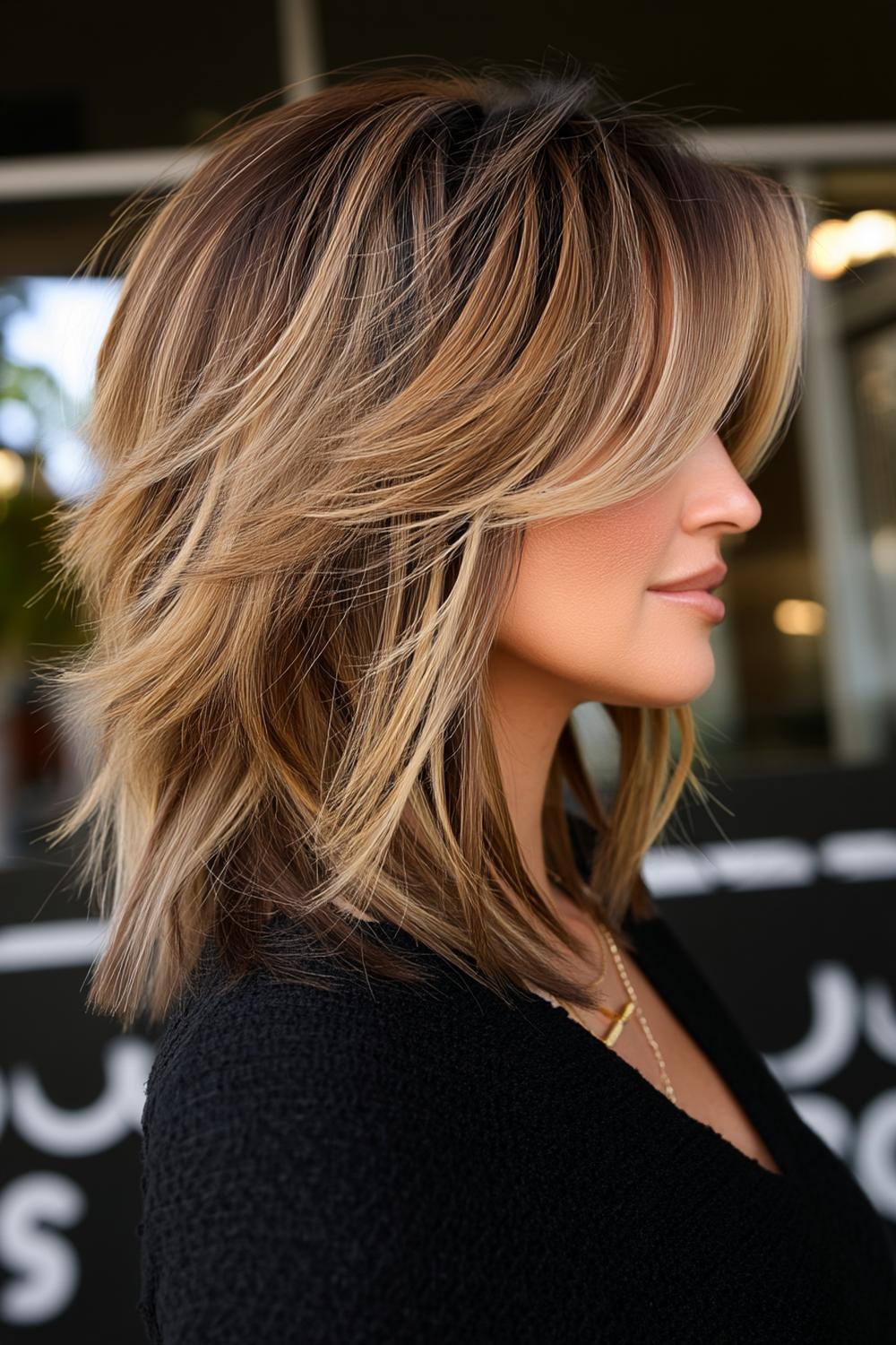 Gestructureerde blonde lagen