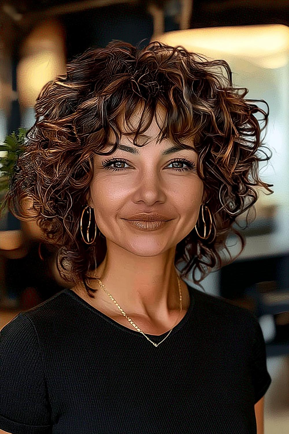 Bruine Krullen met Volume