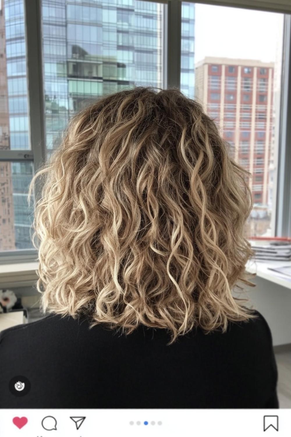 Blonde Krullen Achterkant