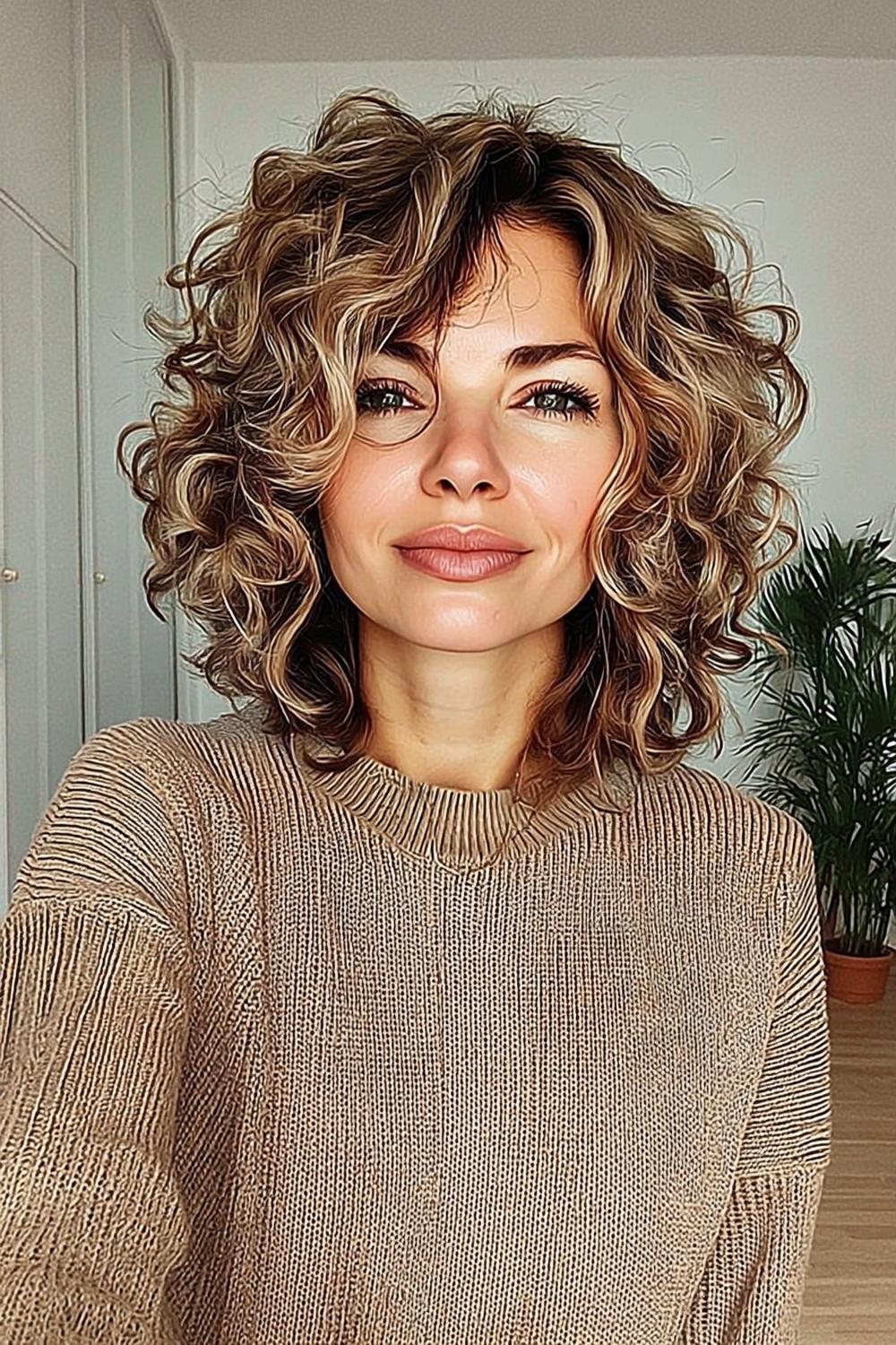 Gedefinieerde Krullen Balayage