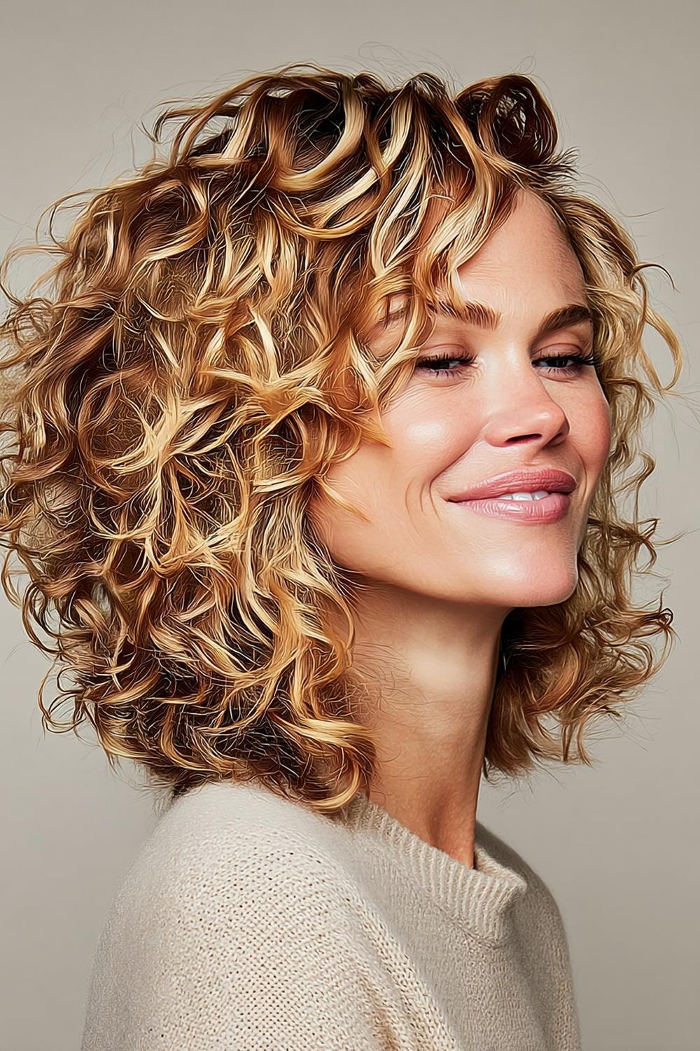 28 Prachtige Kapsels met Laagjes voor Halflang Krullend Haar