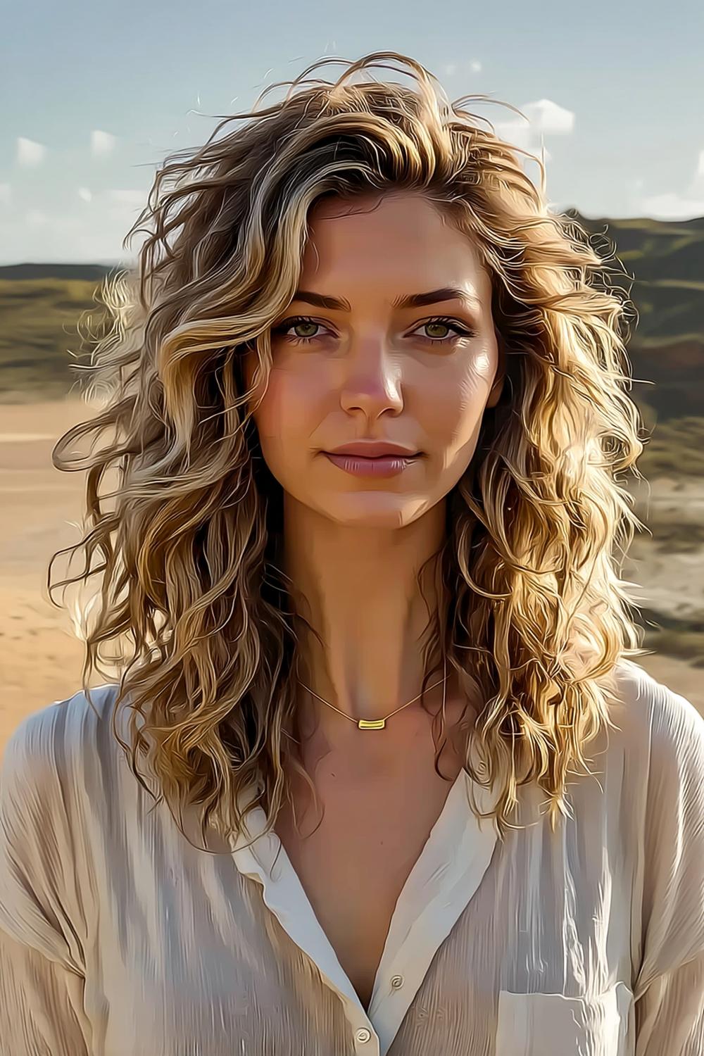 Windswept Blonde Lokken