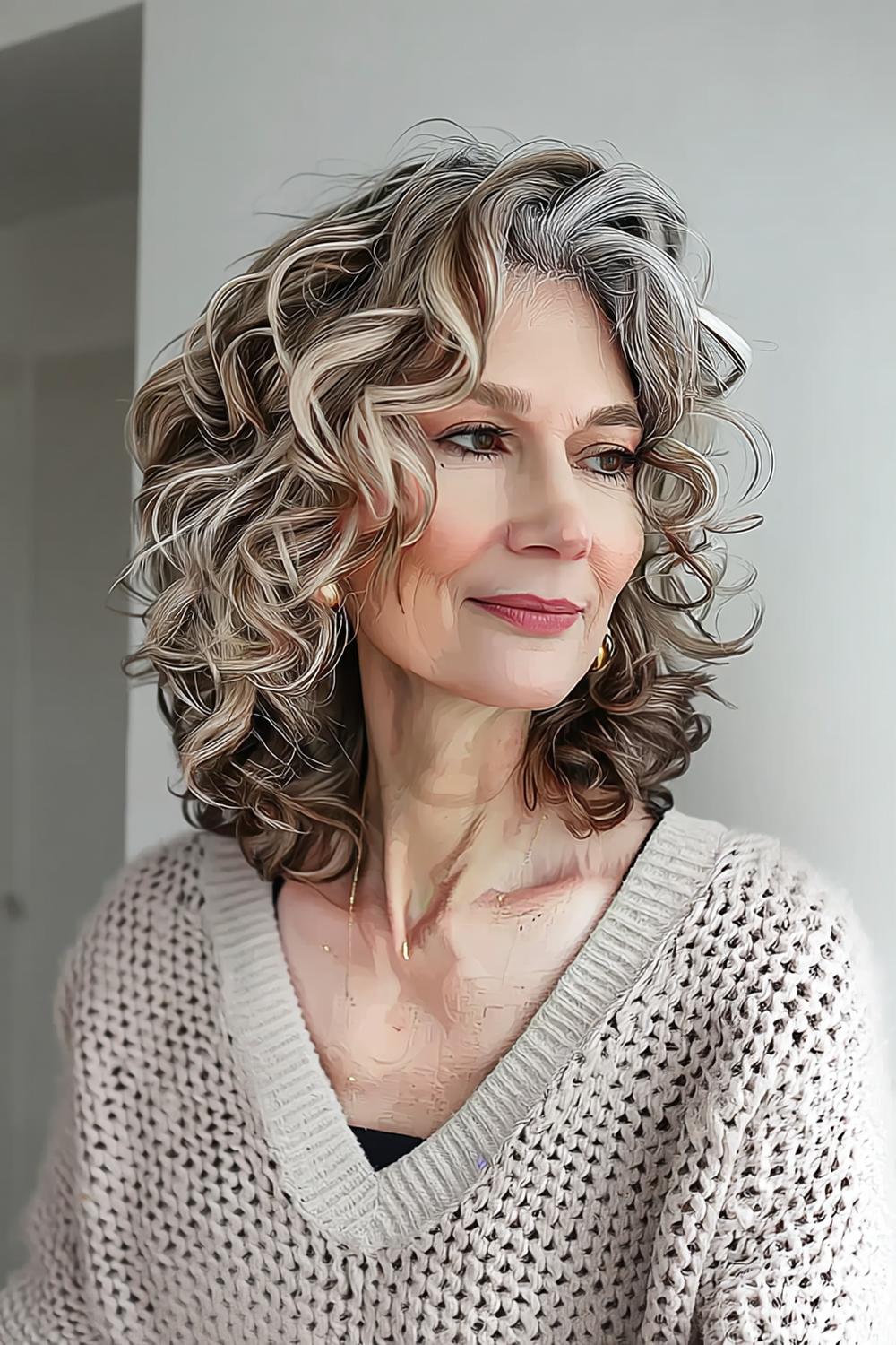 Artistieke krullen met textuur