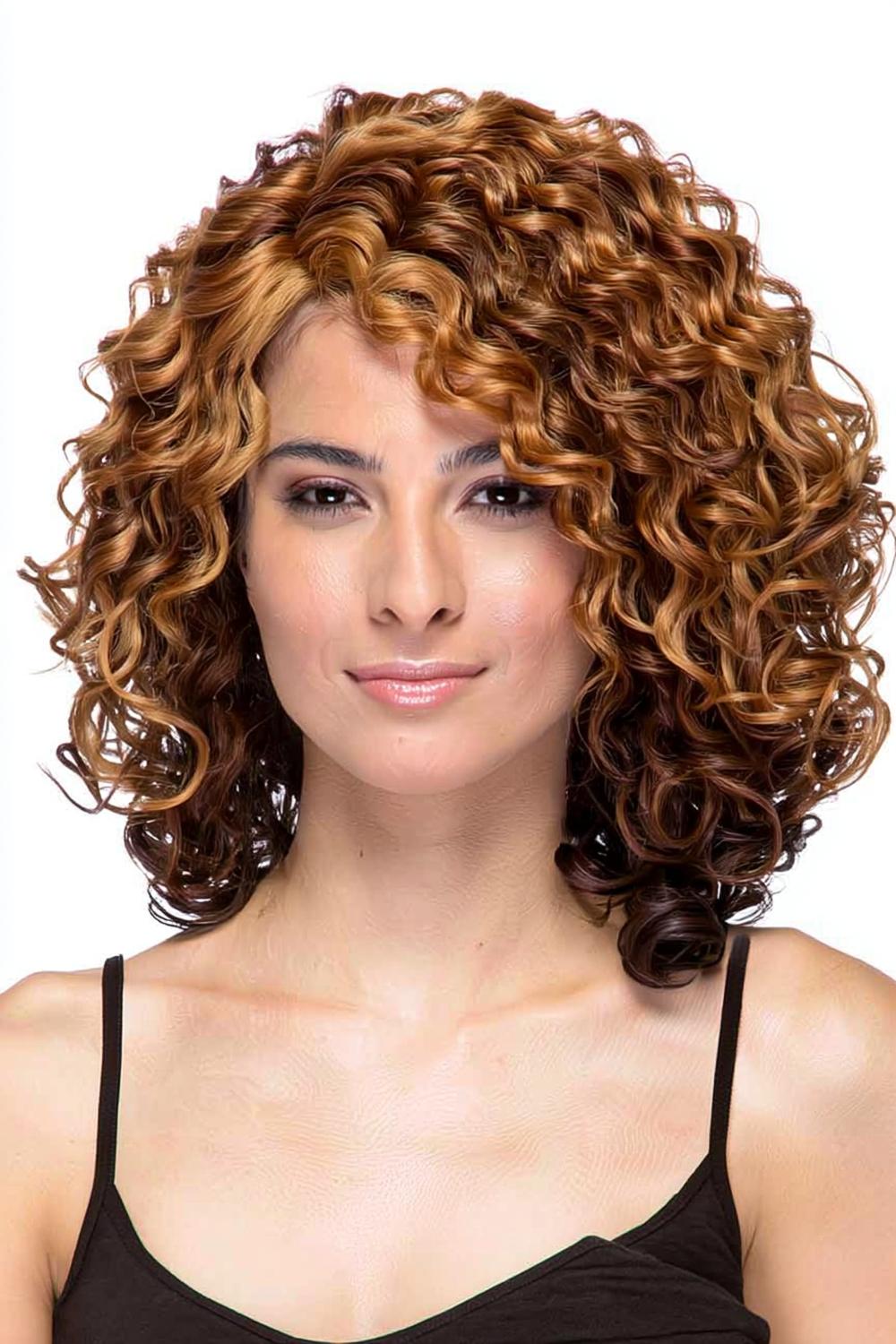 Gedefinieerde krullen met highlights