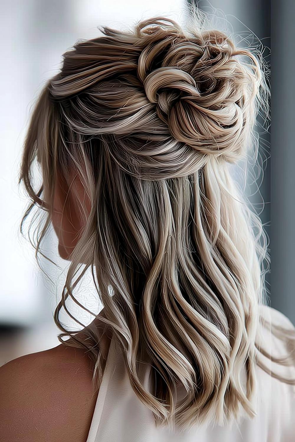 Romantische Half-up Styling