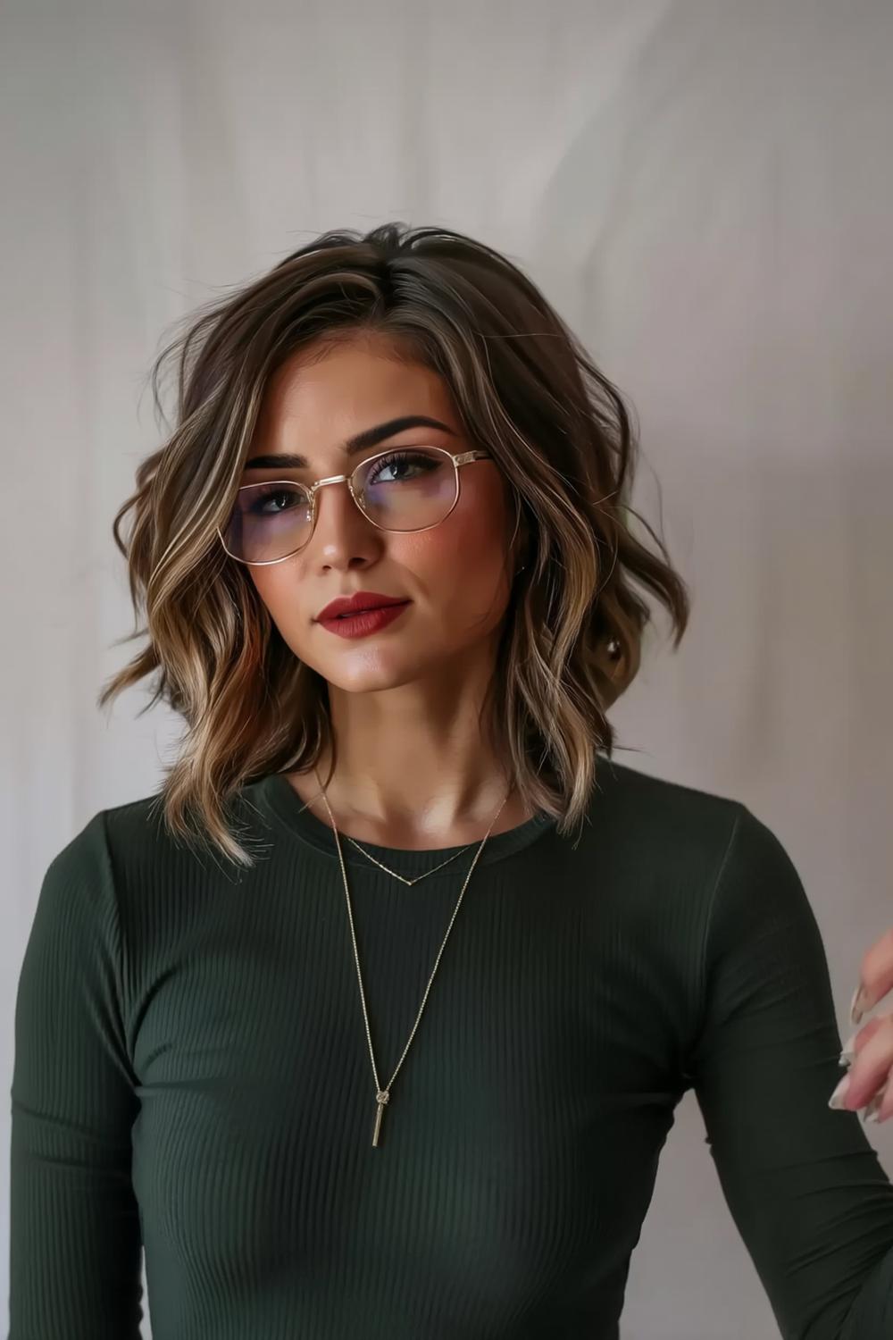 Golvende Schouderlange Bob