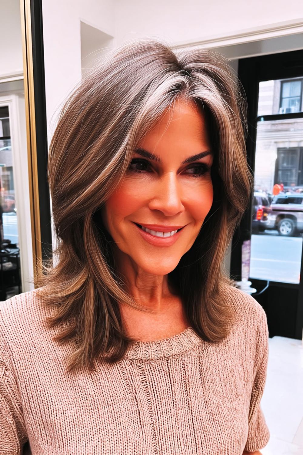 Golvende Schouderlange Stijl