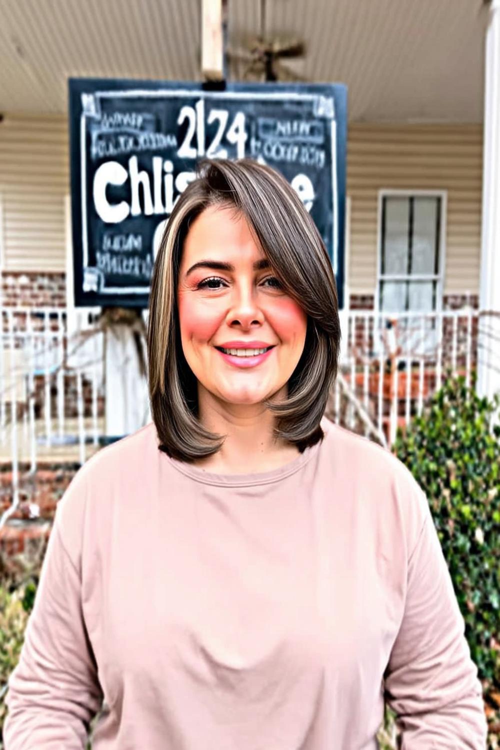 Moderne Schouderlange Bob