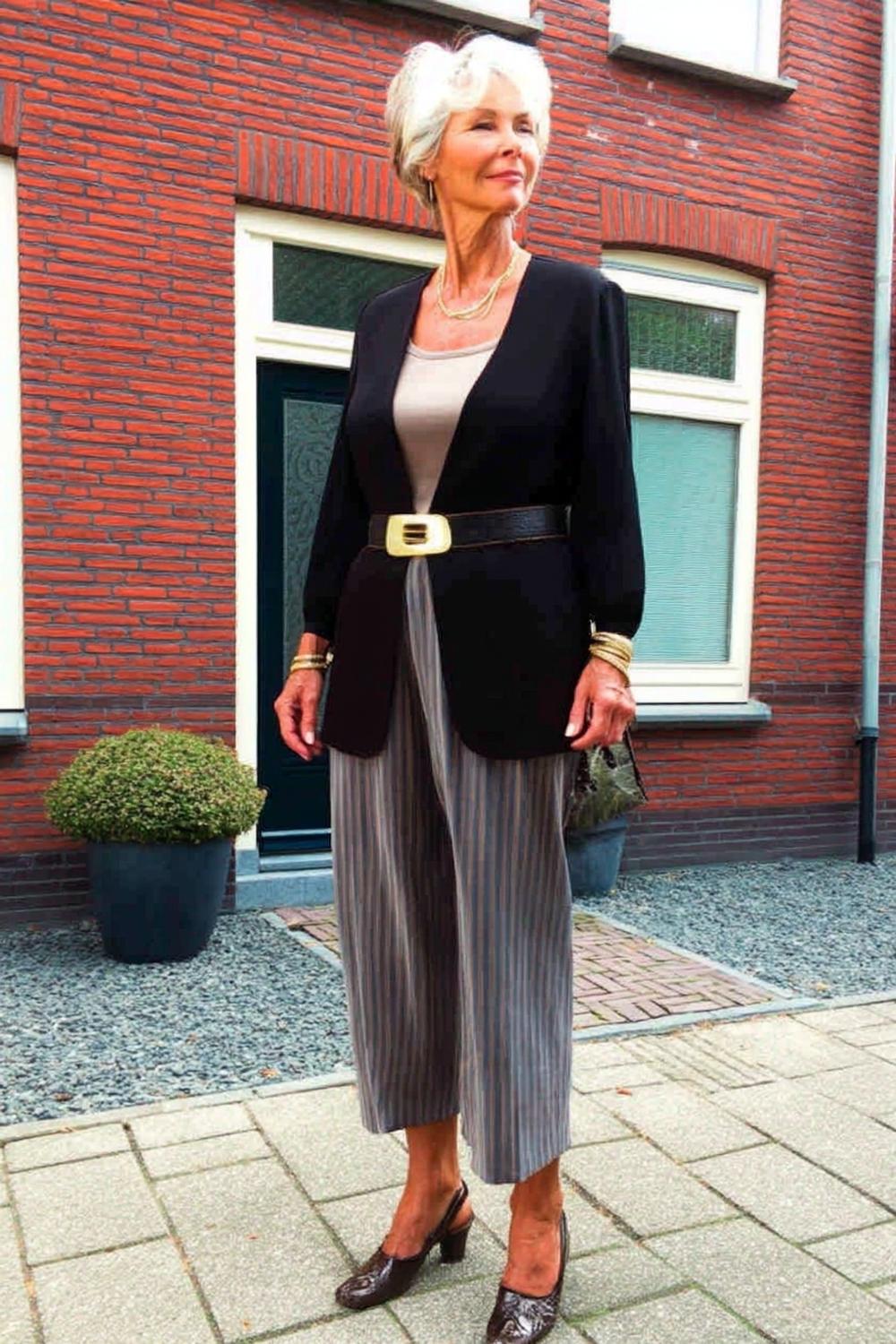 Elegante grijze coupe