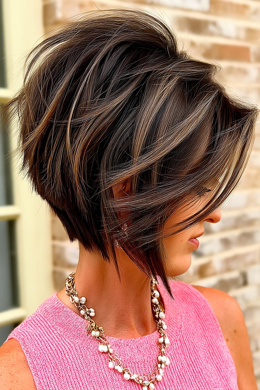 Gestructureerde donkere bob