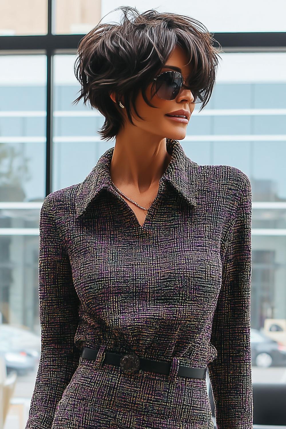 Korte gelaagde coupe