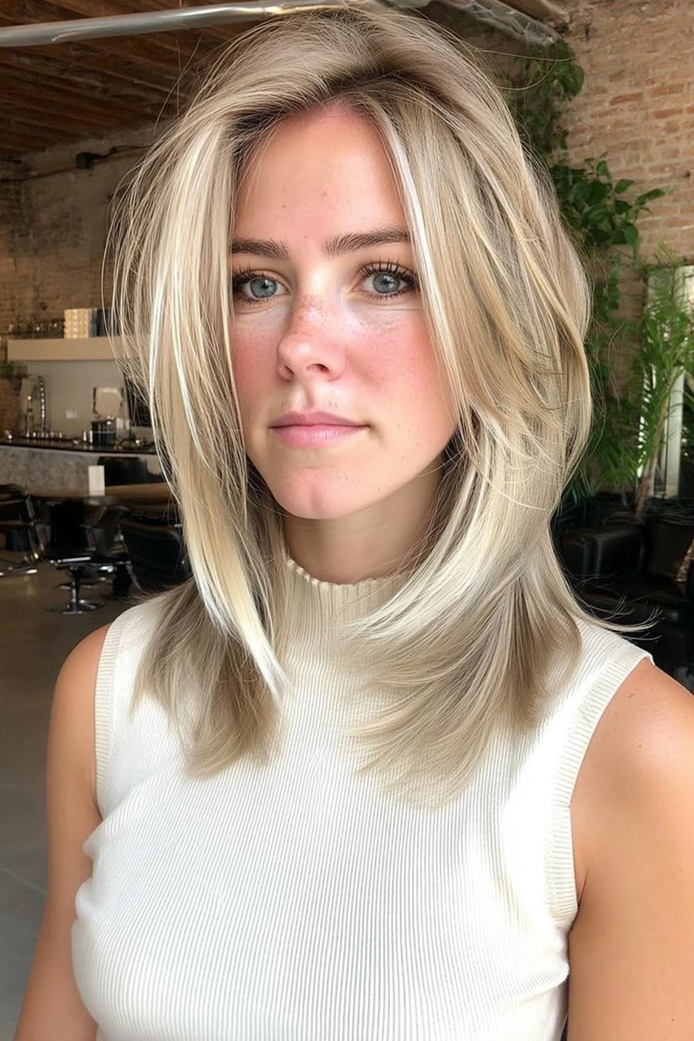 Blonde lob perfectie