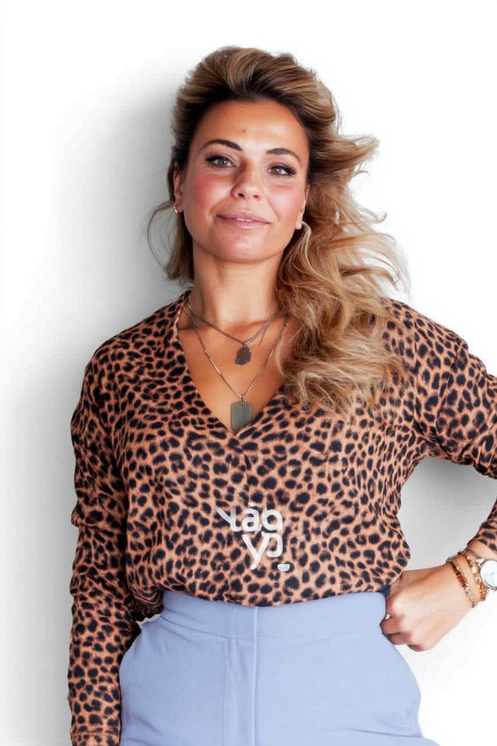 Casual blonde krullen