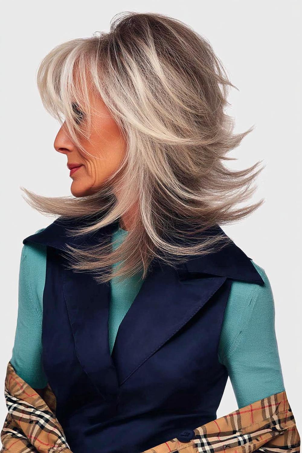 Dynamische blonde beweging