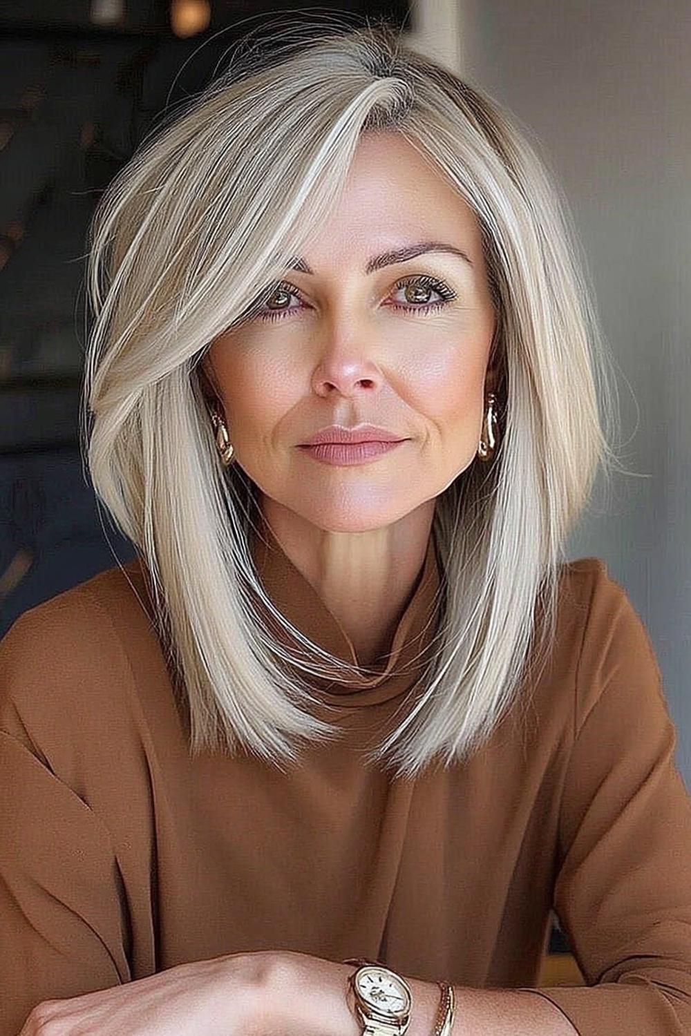 Strakke blonde lob