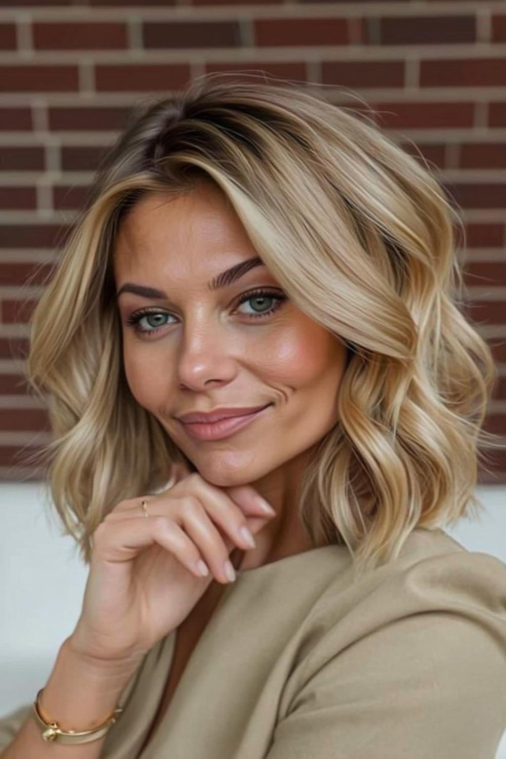 Volumineuze Blonde Krullen