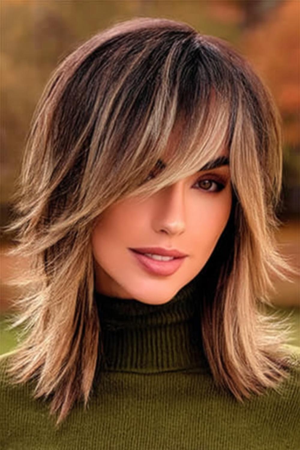 39 Moderne Kapsels Halflang met Pony - Trends 2026