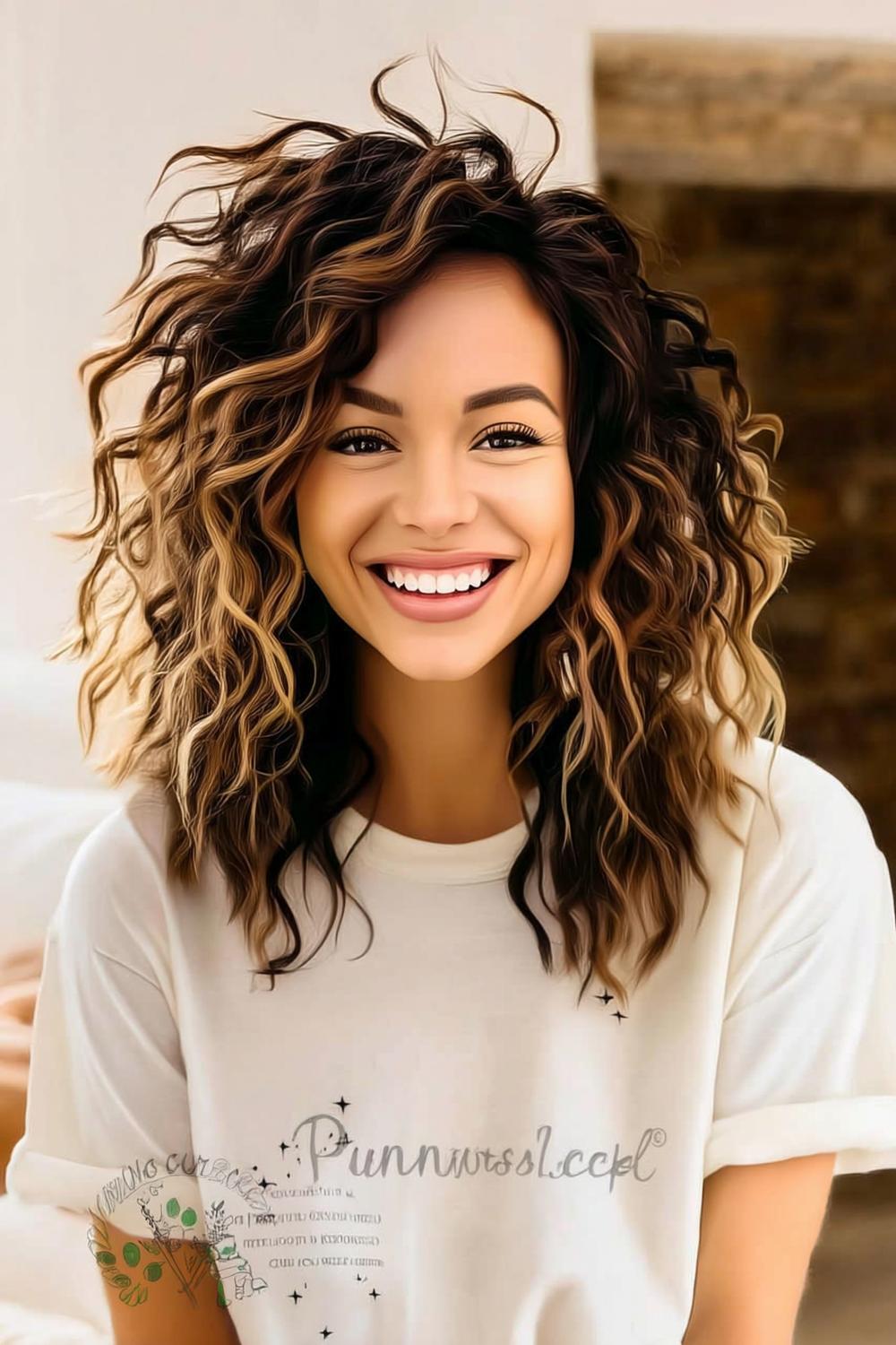 Krullend Schouderlang Haar