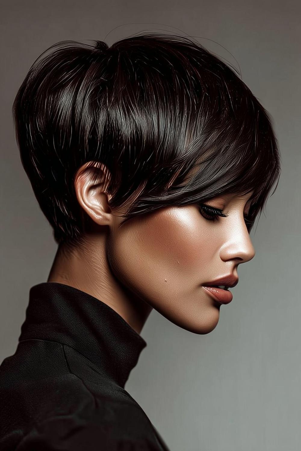 Brunette Pixie Gepolijst