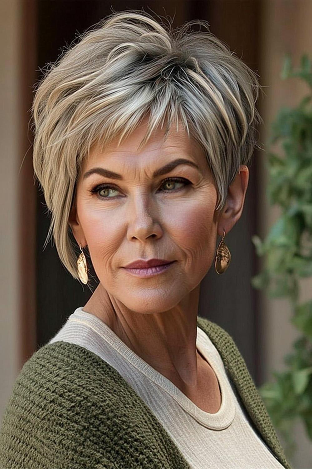 Halflange blonde laagjes