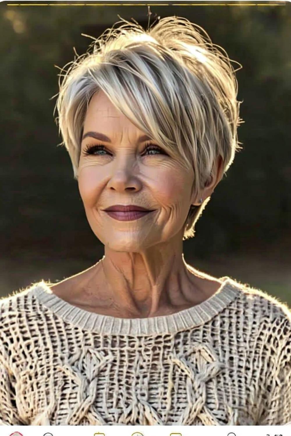 Speelse blonde pixie