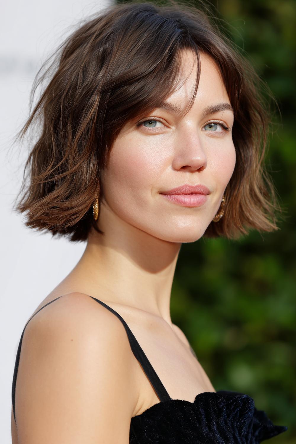 9. Kapsels zonder föhnen: de korte bob met natuurlijke slag en diepe zijscheiding