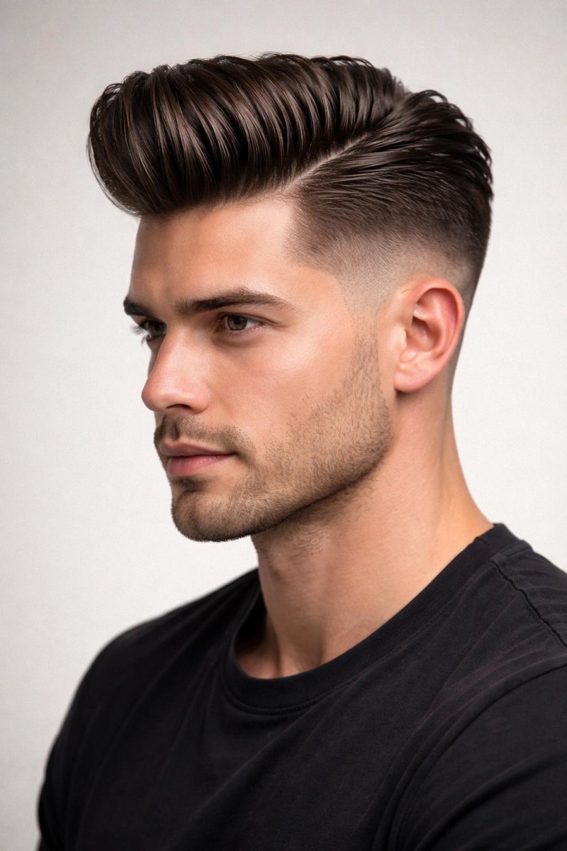 Pompadour quiff kapsel voor mannen