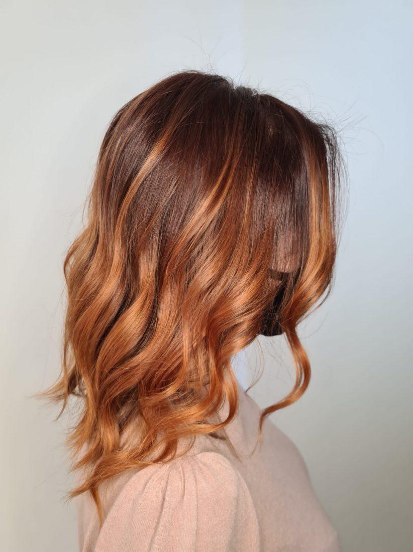 Koper balayage natuurlijke overgang