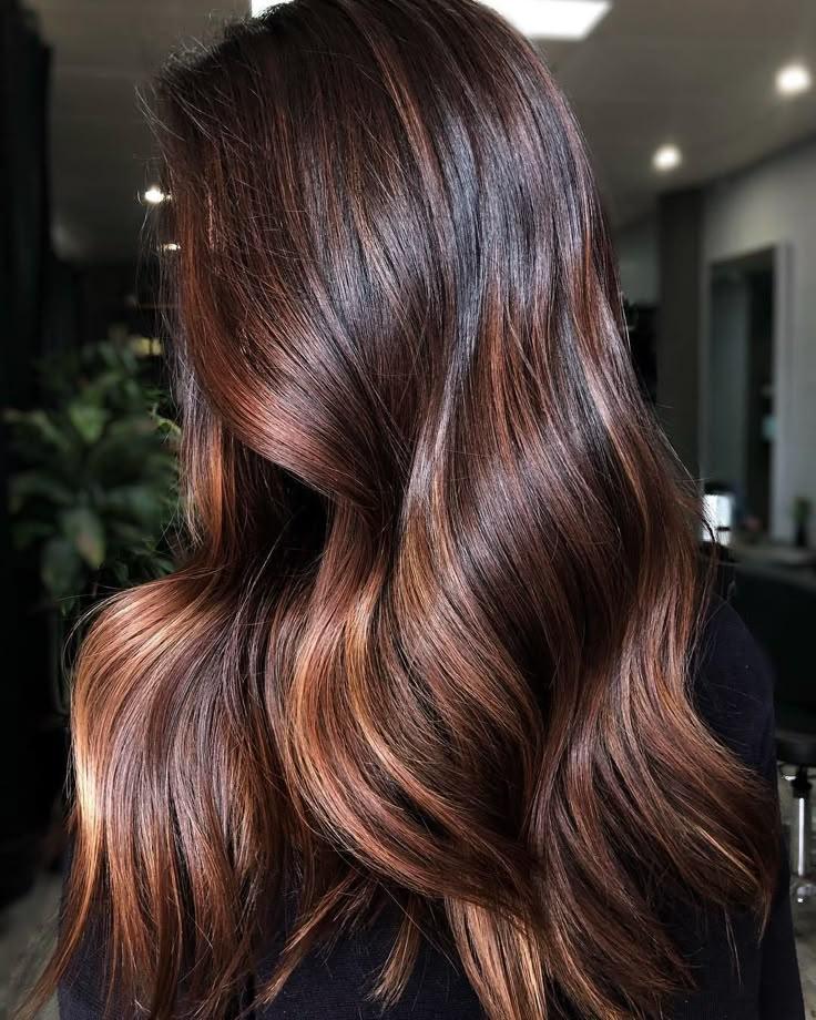 Koper chocoladebruin haar