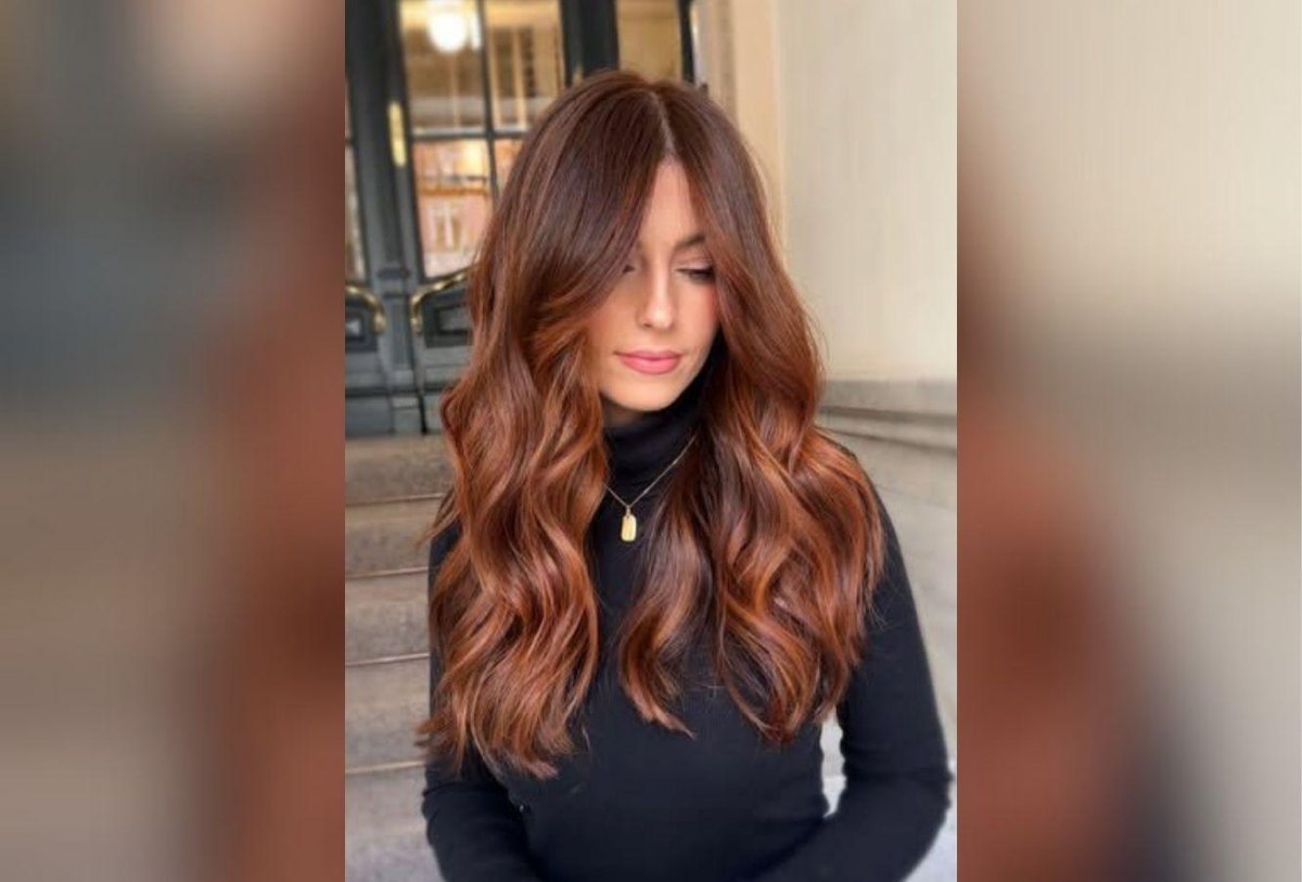 Koperbruin haar warme look