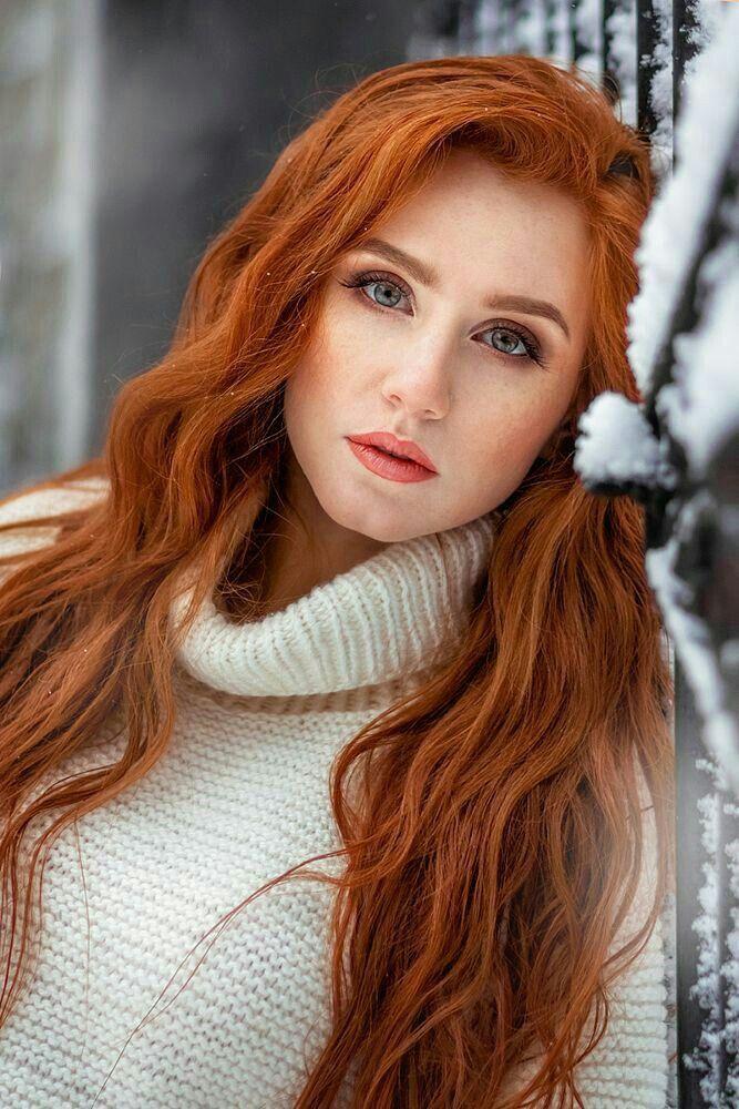 Koperrood haar met wintertinten