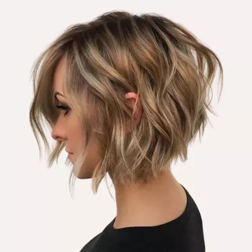Korte bob met choppy laagjes