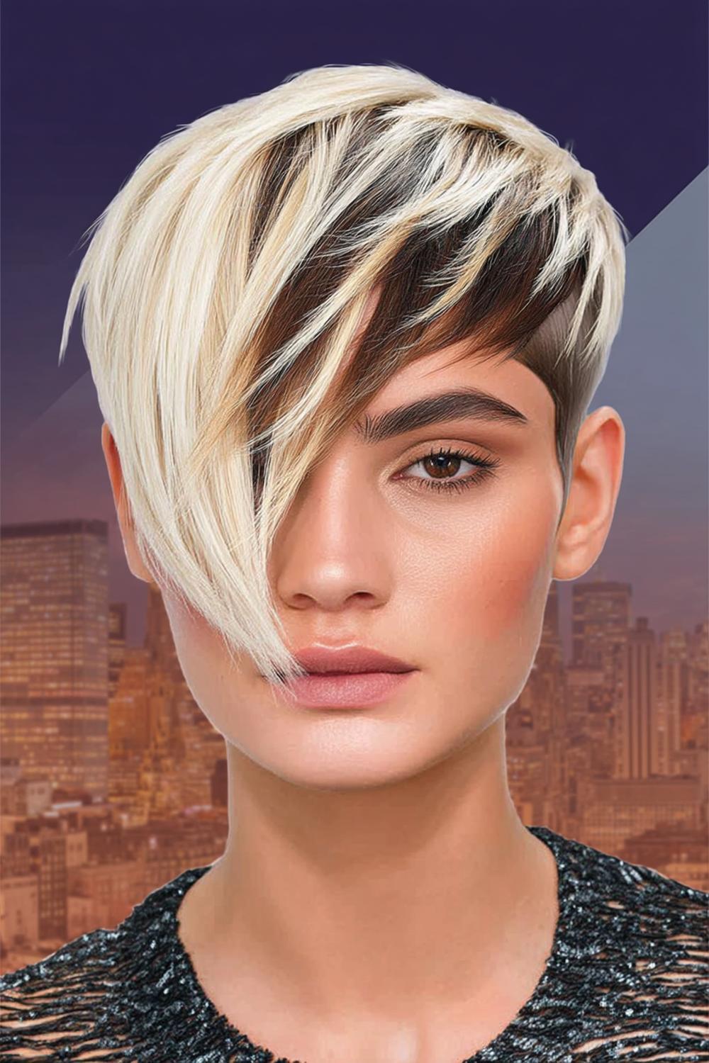 Dramatische Asymmetrische Pixie