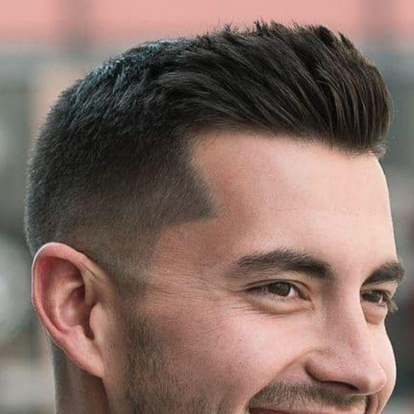 Korte kuif mannen kapsel