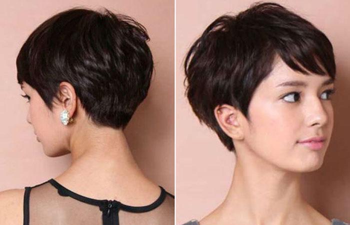 Korte tomboy-coupe met laagjes