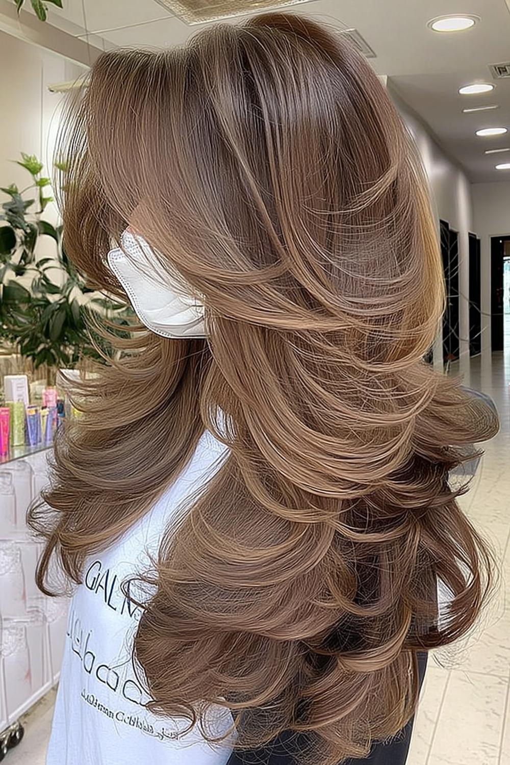 Volumineuze krullen met beweging