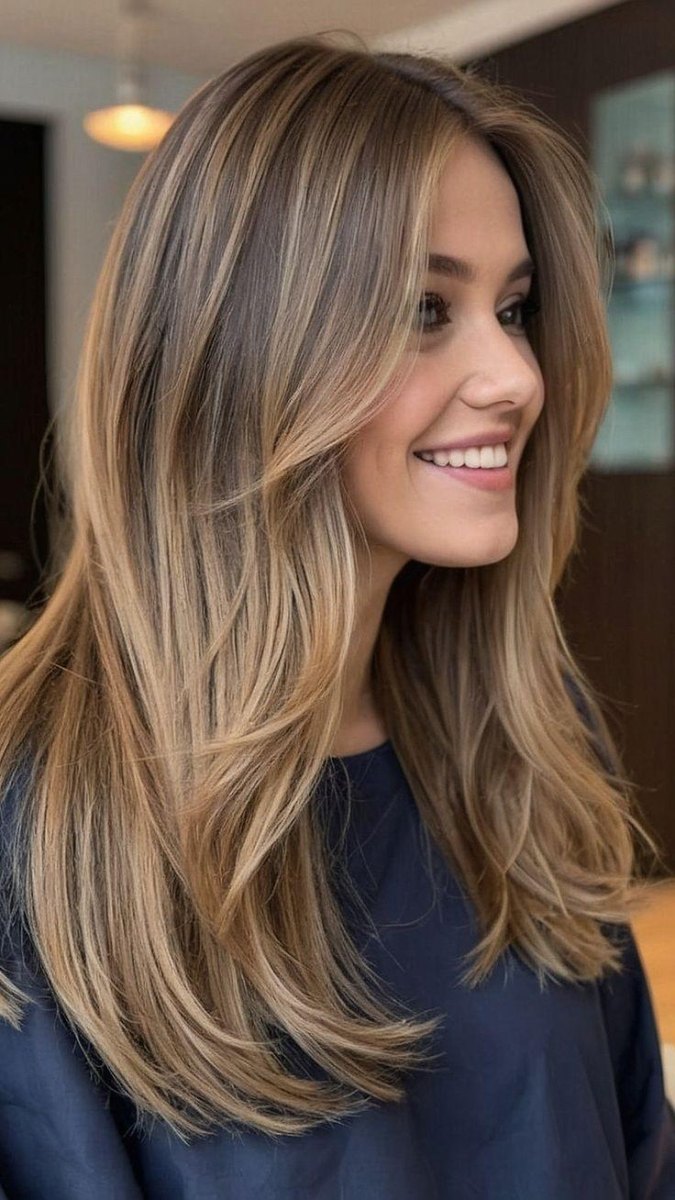 Balayage lang fijn haar
