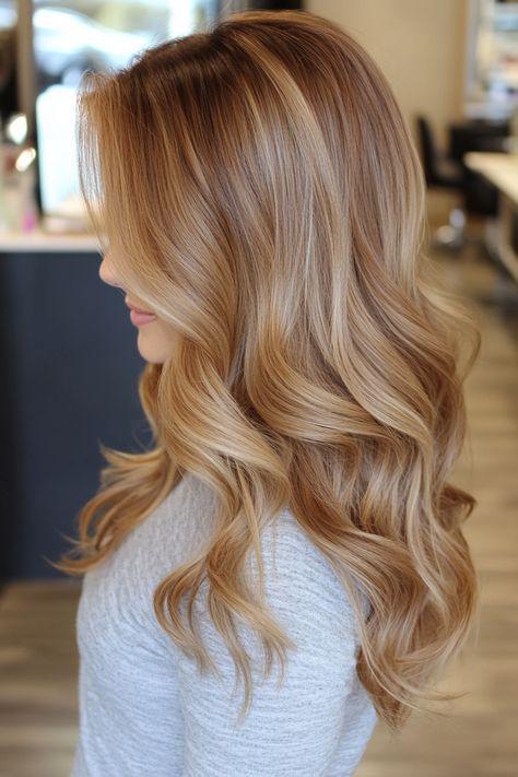 Licht caramel blond haar